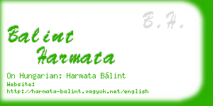 balint harmata business card